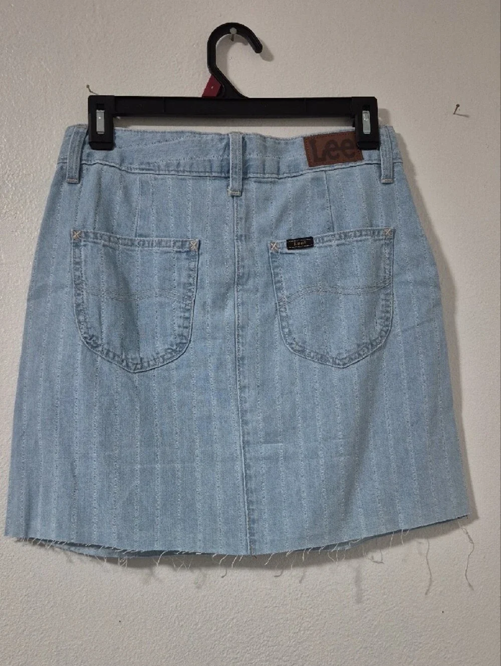 Lee Heritage Pleated Denim Mini Skirt